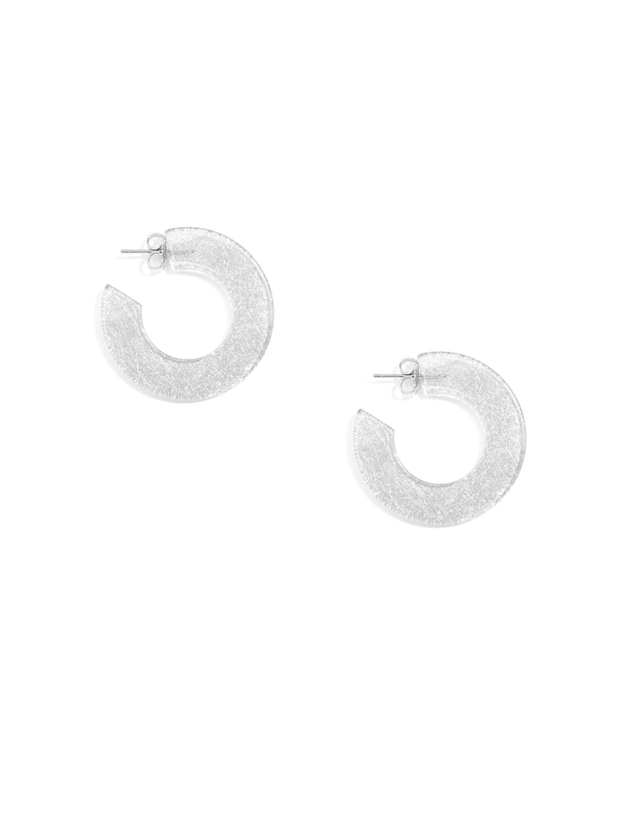 Static Silk Hoop Earring