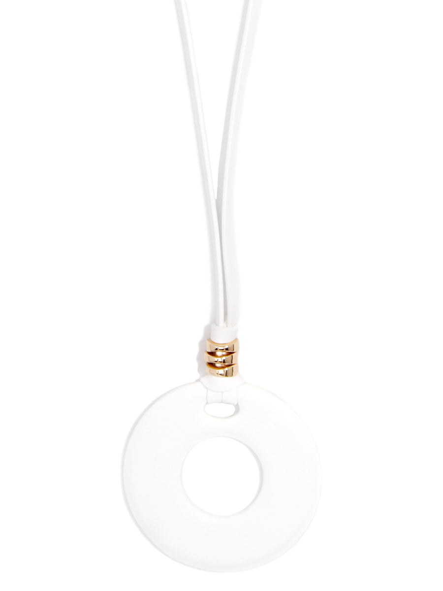Bohemian Flair Faux Leather Pendant Necklace