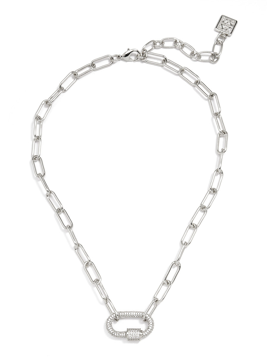 Pav?Diamond Charm Necklace