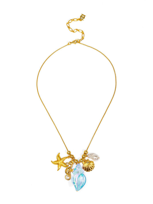 Marina Charm Cluster Short Necklace