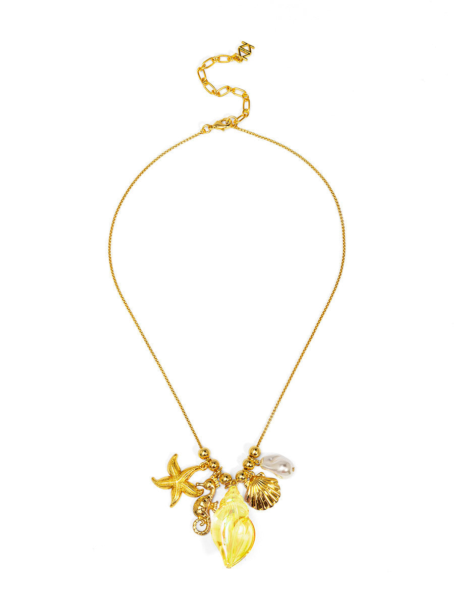 Marina Charm Cluster Short Necklace