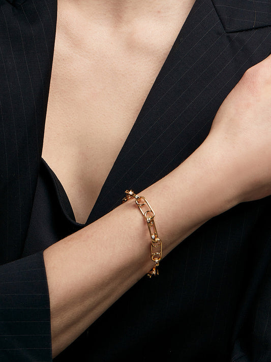 Metal Pin Chain Bracelet