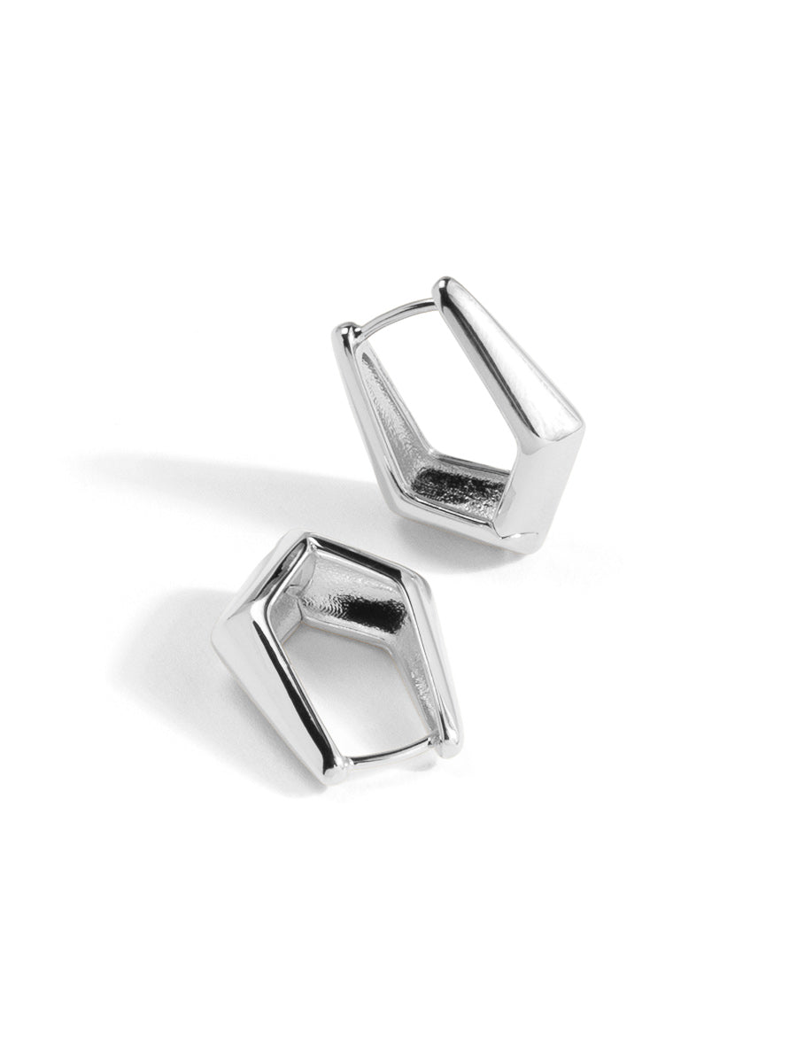 Pentagon Huggie Earring