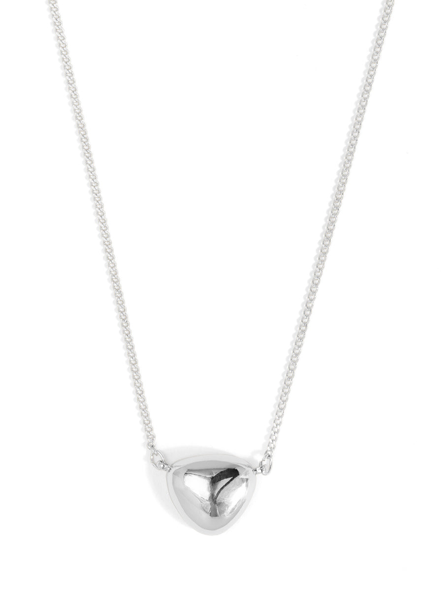 Puffy Triangle Pendant Necklace