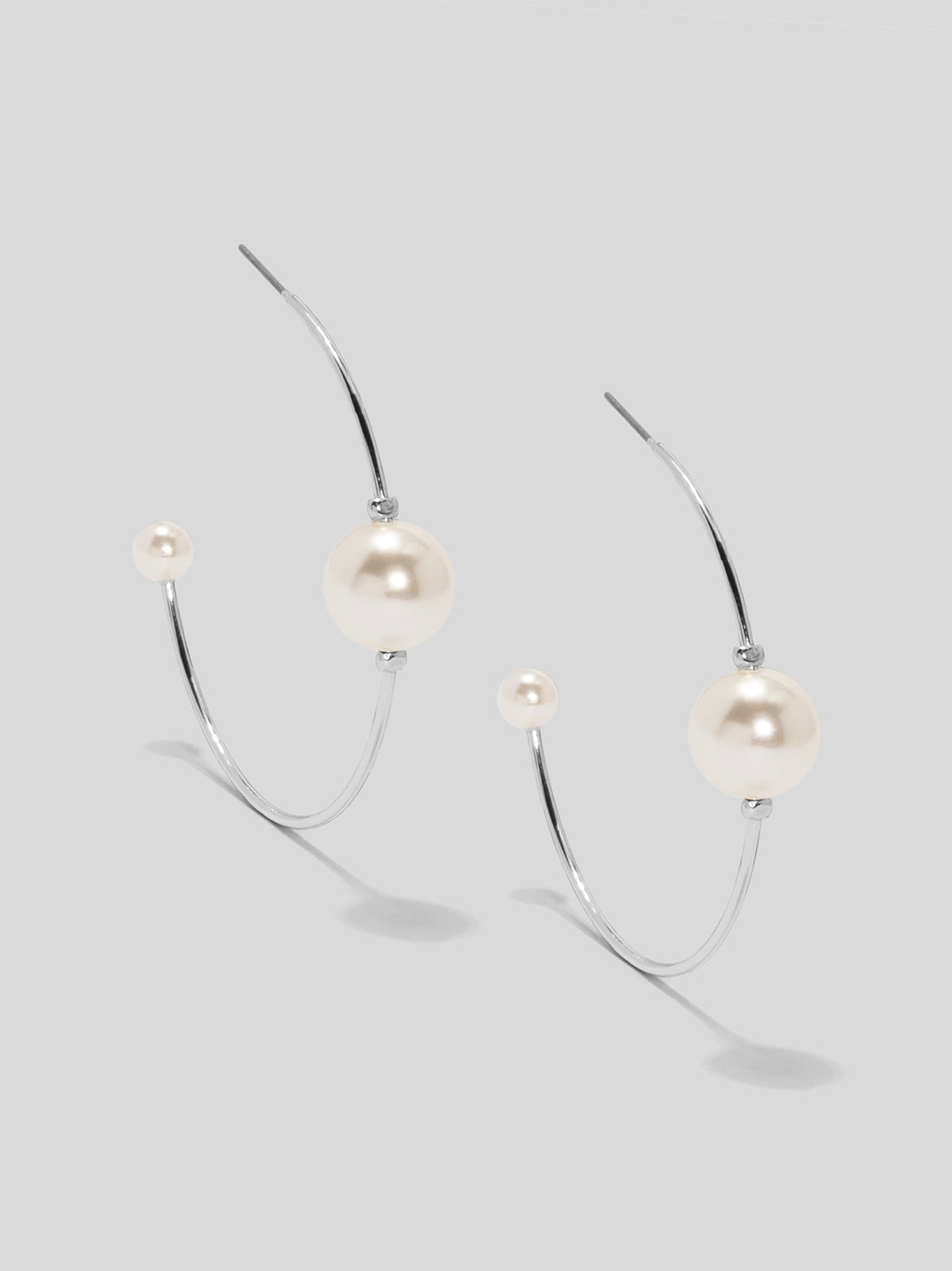 Double Pearl Hoop Earring