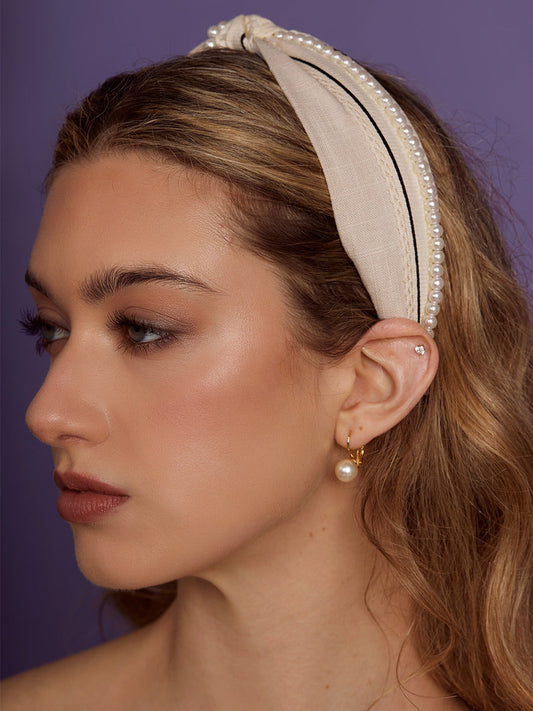 Single Pearl 10mm Drop Earring