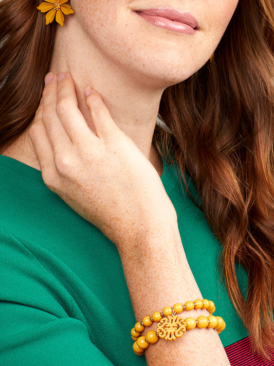 Uptown Swirl Beaded Wrap Bracelet