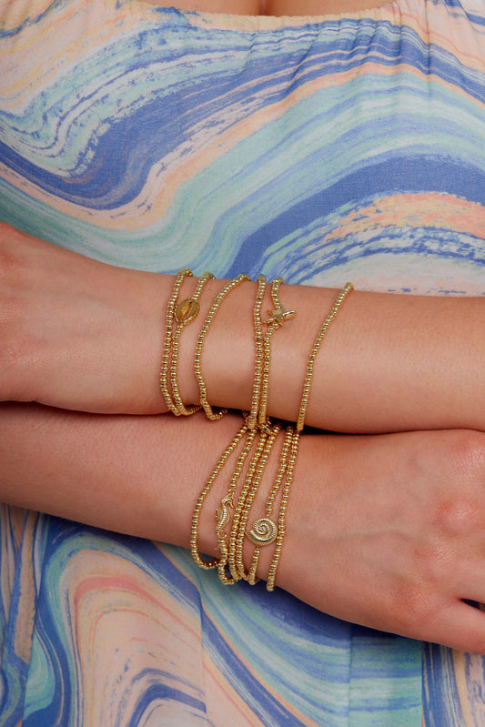 Marisol Nautical Charm Beaded Bracelet - Set of 3