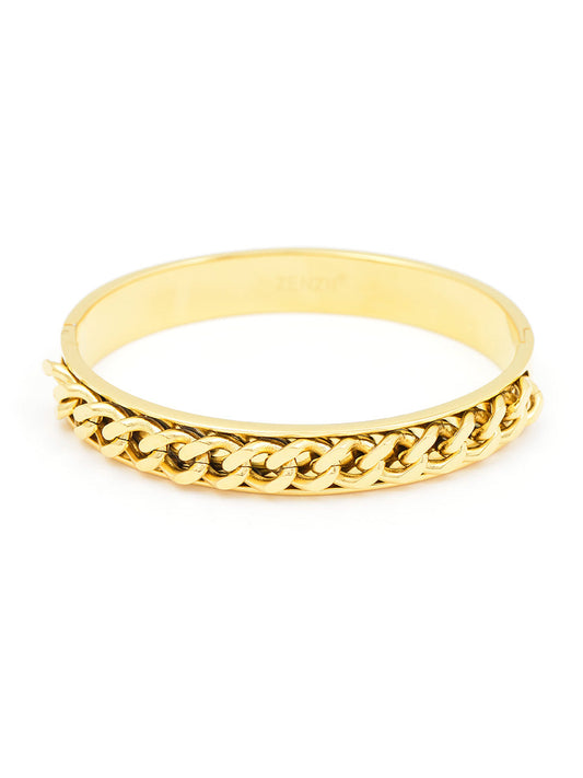 Half Linked Bangle Bracelet