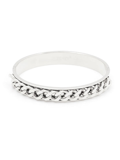 Half Linked Bangle Bracelet