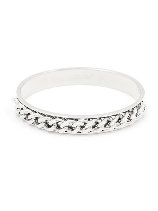 Half Linked Bangle Bracelet