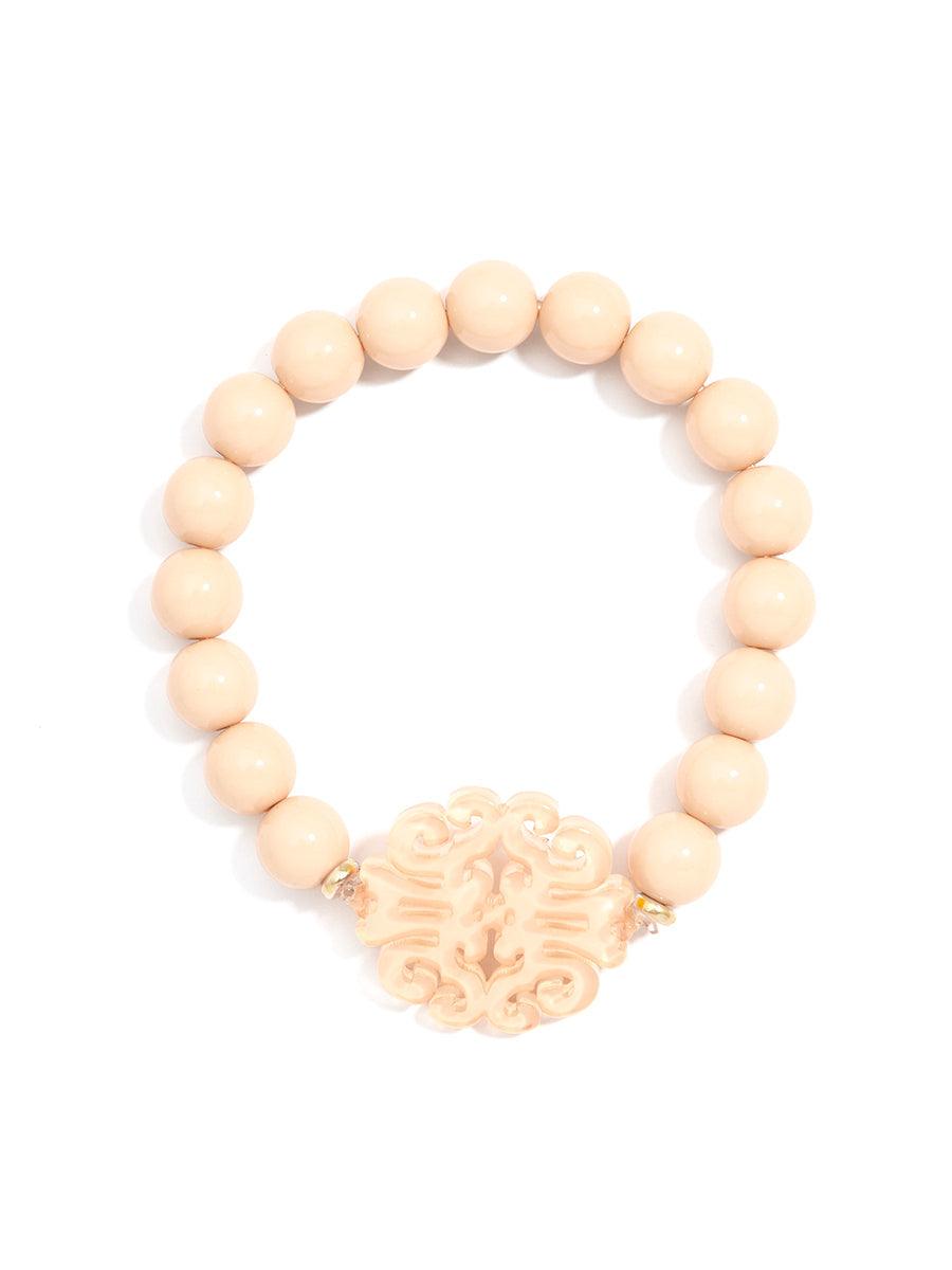 Uptown Swirl Charm Beaded Bracelet