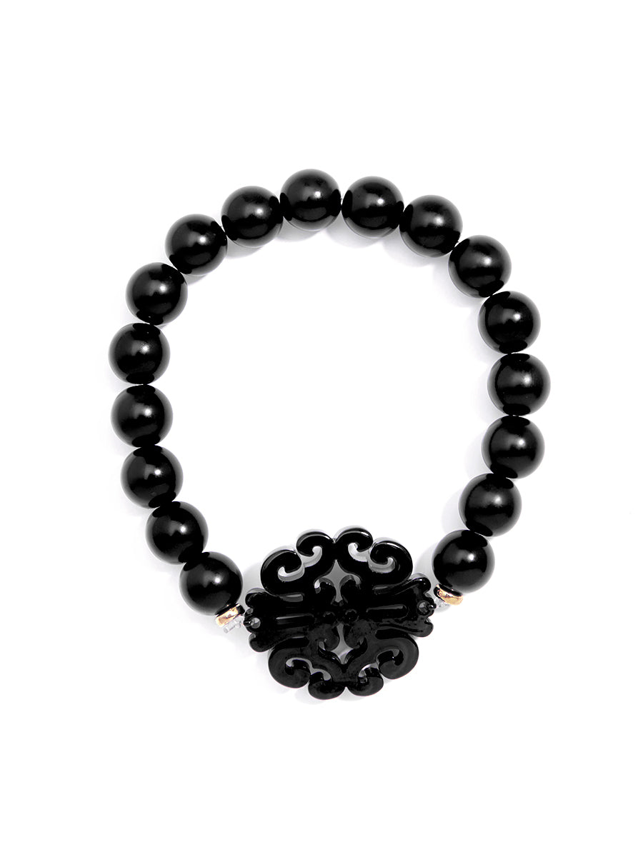 Uptown Swirl Charm Beaded Bracelet