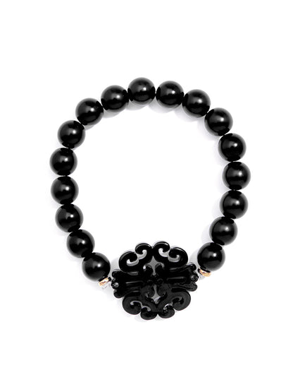 Uptown Swirl Charm Beaded Bracelet