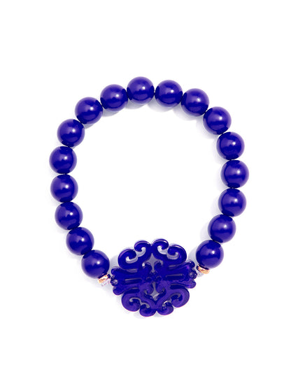 Uptown Swirl Charm Beaded Bracelet