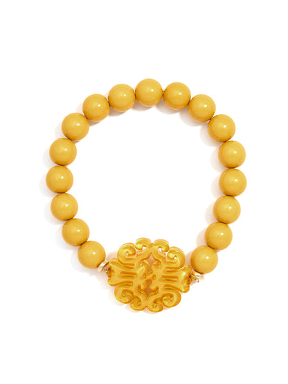 Uptown Swirl Charm Beaded Bracelet