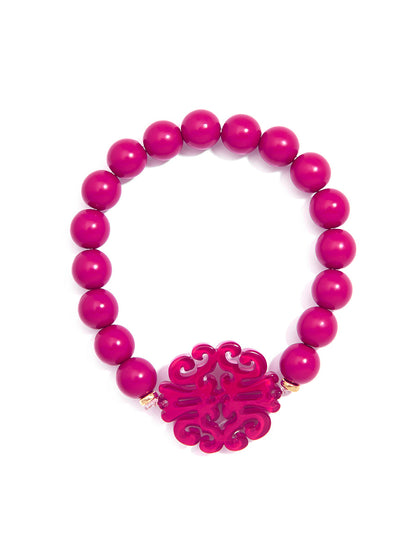 Uptown Swirl Charm Beaded Bracelet