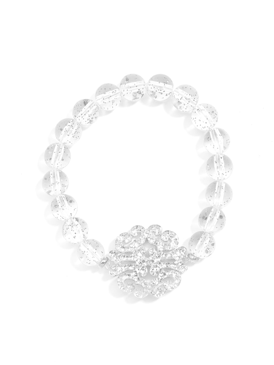 Uptown Swirl Charm Beaded Bracelet