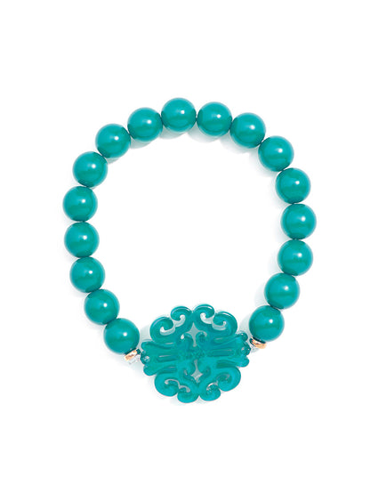 Uptown Swirl Charm Beaded Bracelet
