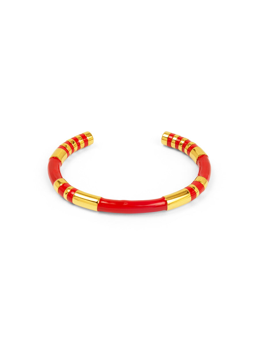 Enamel Cleopatra Cuff Bracelet