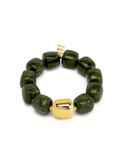 Tessa Puffy Square Beaded Stretch Bracelet