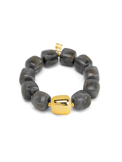 Tessa Puffy Square Beaded Stretch Bracelet