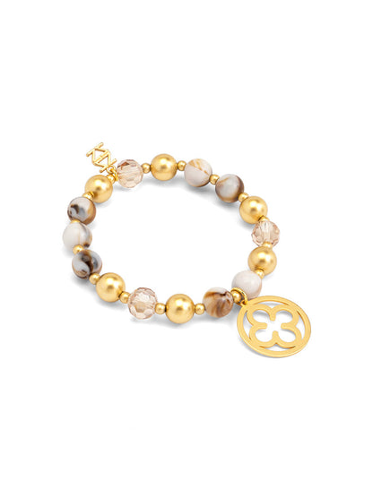 Florence Beaded Medallion Stretch Bracelet