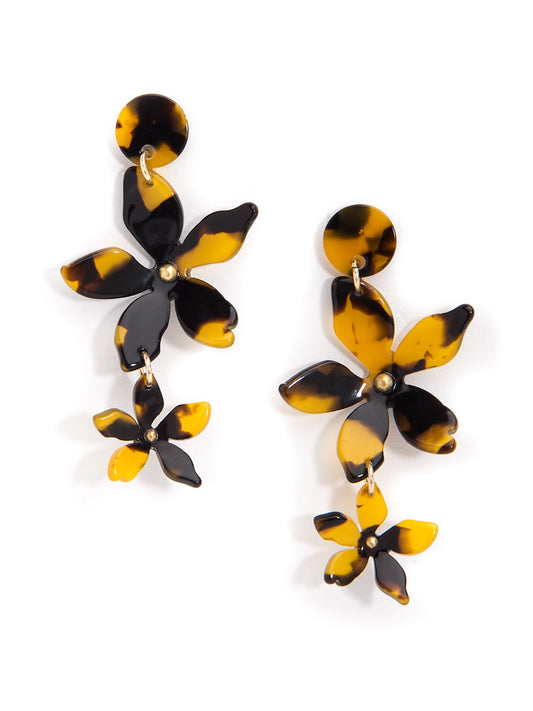 Tropical Torti Floral Earring