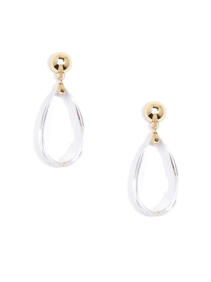 Lucite and Metal Drop Earring