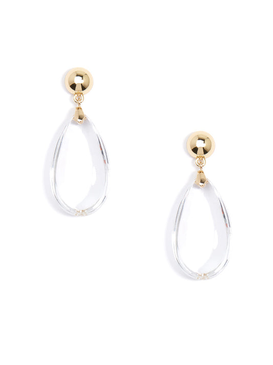 Lucite and Metal Drop Earring