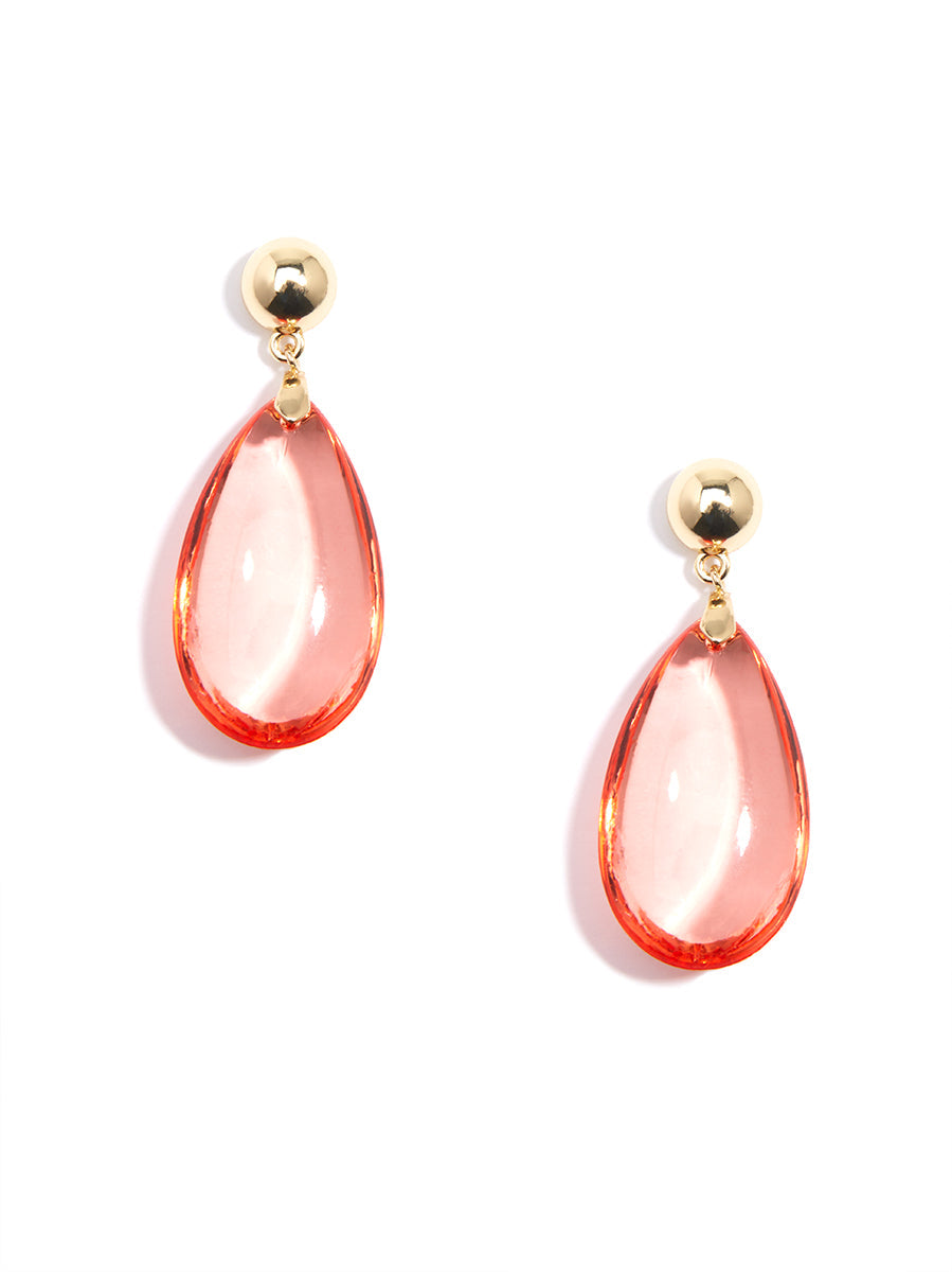 Lucite and Metal Drop Earring