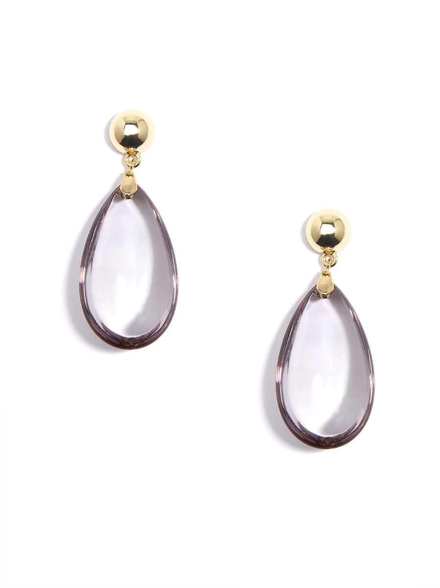Lucite and Metal Drop Earring