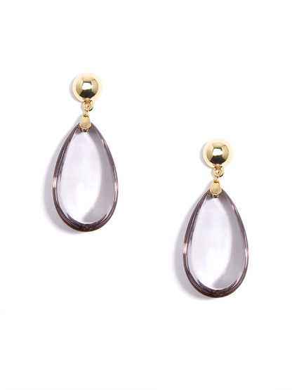 Lucite and Metal Drop Earring