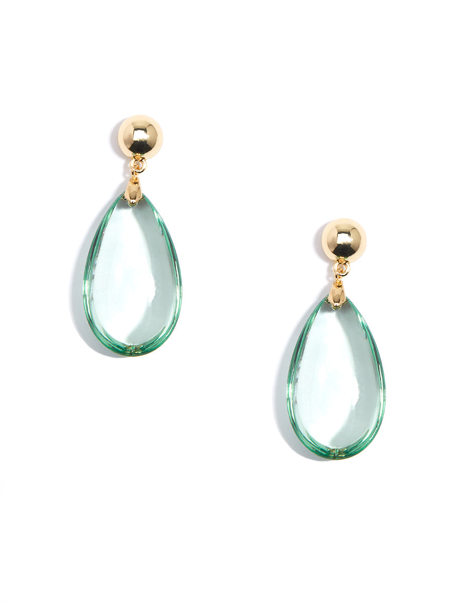 Lucite and Metal Drop Earring