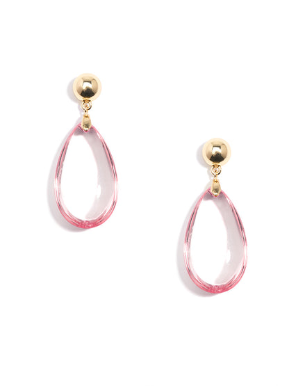 Lucite and Metal Drop Earring