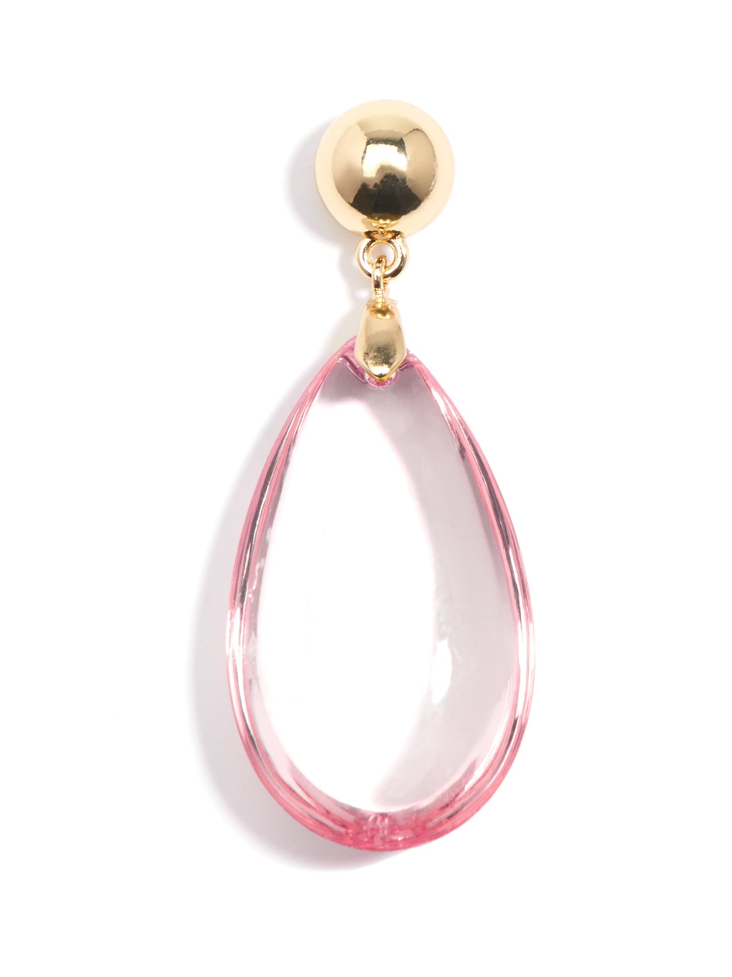 Lucite and Metal Drop Earring