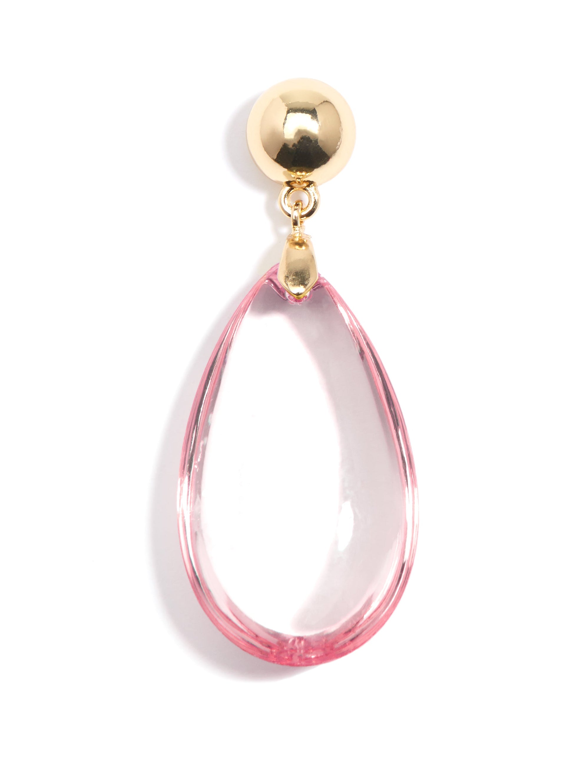 Lucite and Metal Drop Earring