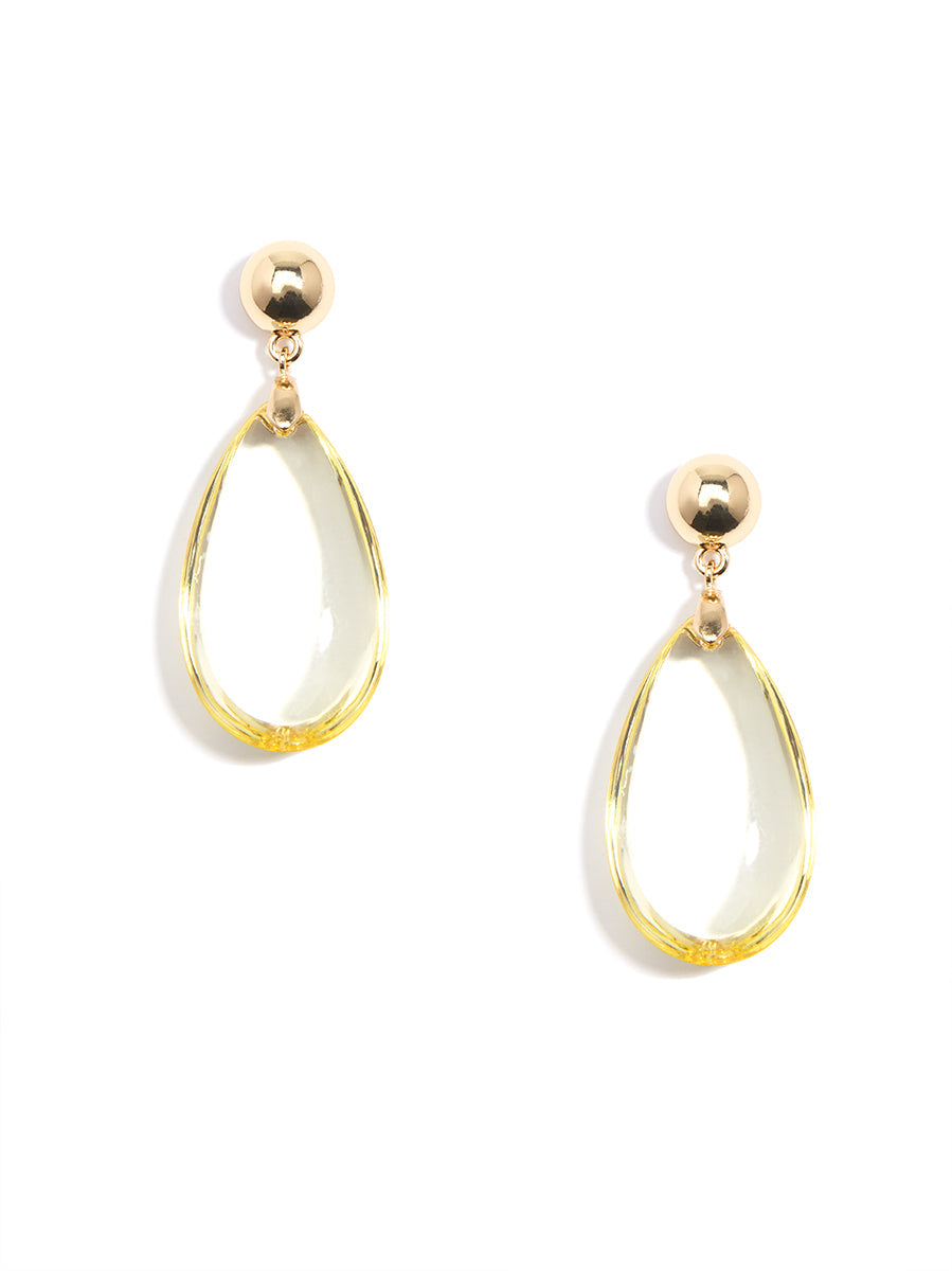 Lucite and Metal Drop Earring