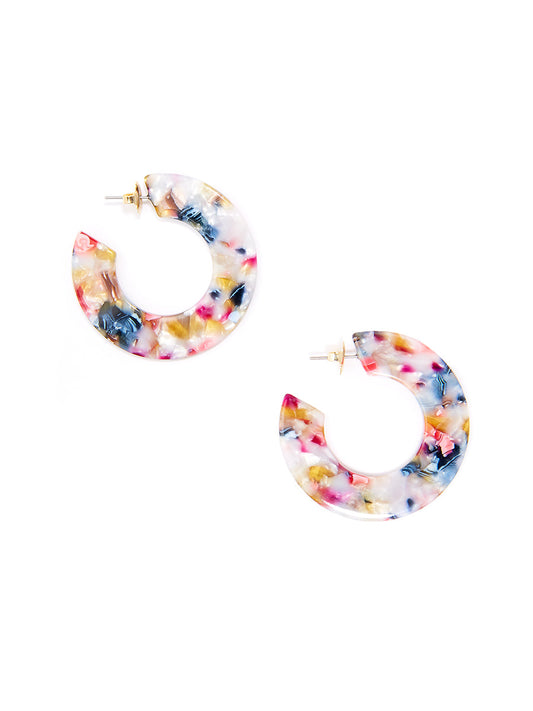 Flat Torti Hoop Earring