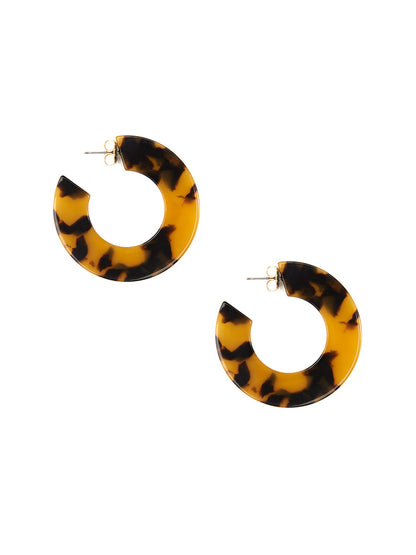 Flat Torti Hoop Earring