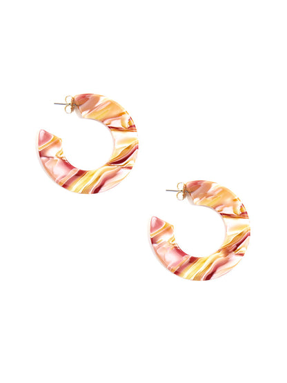 Flat Torti Hoop Earring