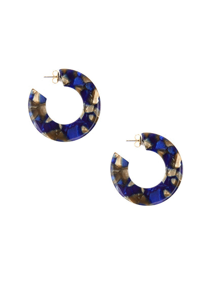 Flat Torti Hoop Earring