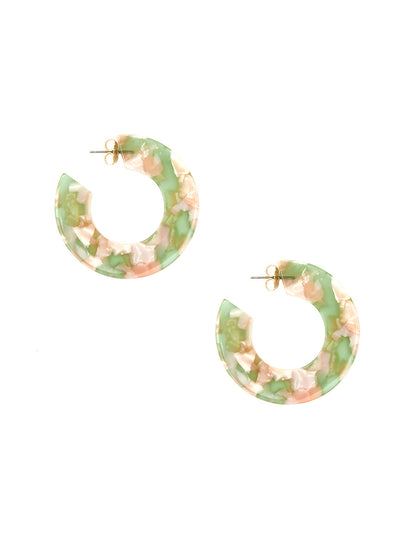 Flat Torti Hoop Earring