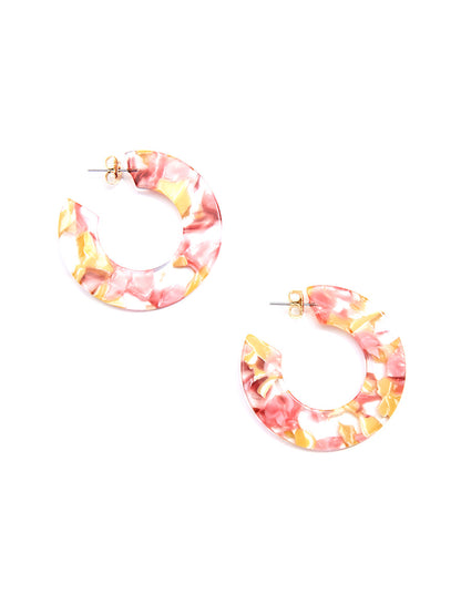 Flat Torti Hoop Earring