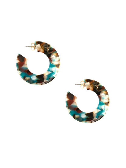 Flat Torti Hoop Earring