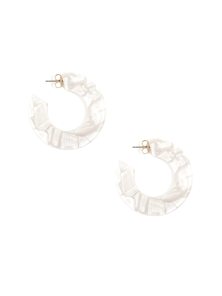 Flat Torti Hoop Earring