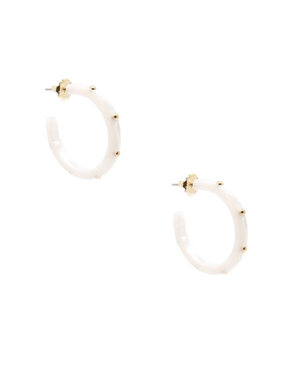Small Tortoise Studded Hoop Earring