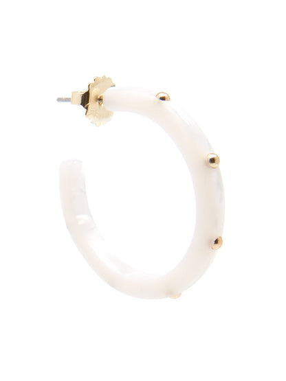 Small Tortoise Studded Hoop Earring