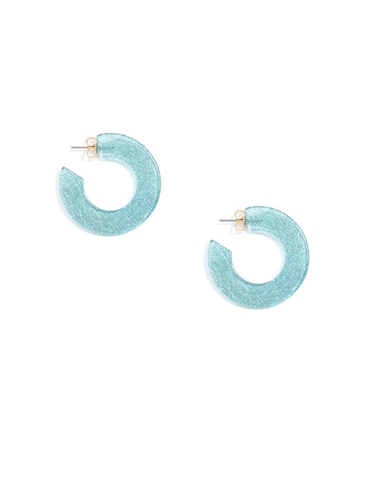 Static Silk Hoop Earring