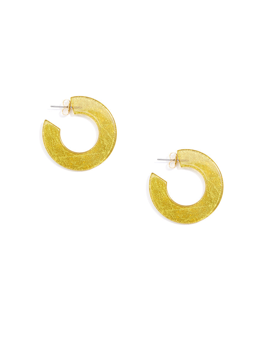 Static Silk Hoop Earring